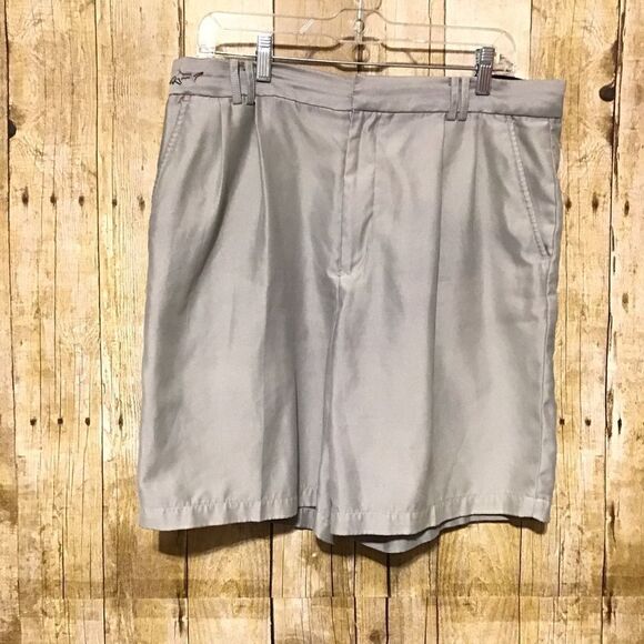 Greg Norman Gray Pleated Shorts 34 - Picture 1 of 6